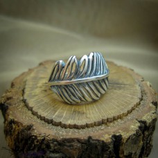 Сребърен дамски пръстен "Перо"  R-772